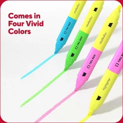 TRU RED™ Twin Tip Highlighters, Chisel Tip, Assorted Colors, 3/Pack (TR57834)