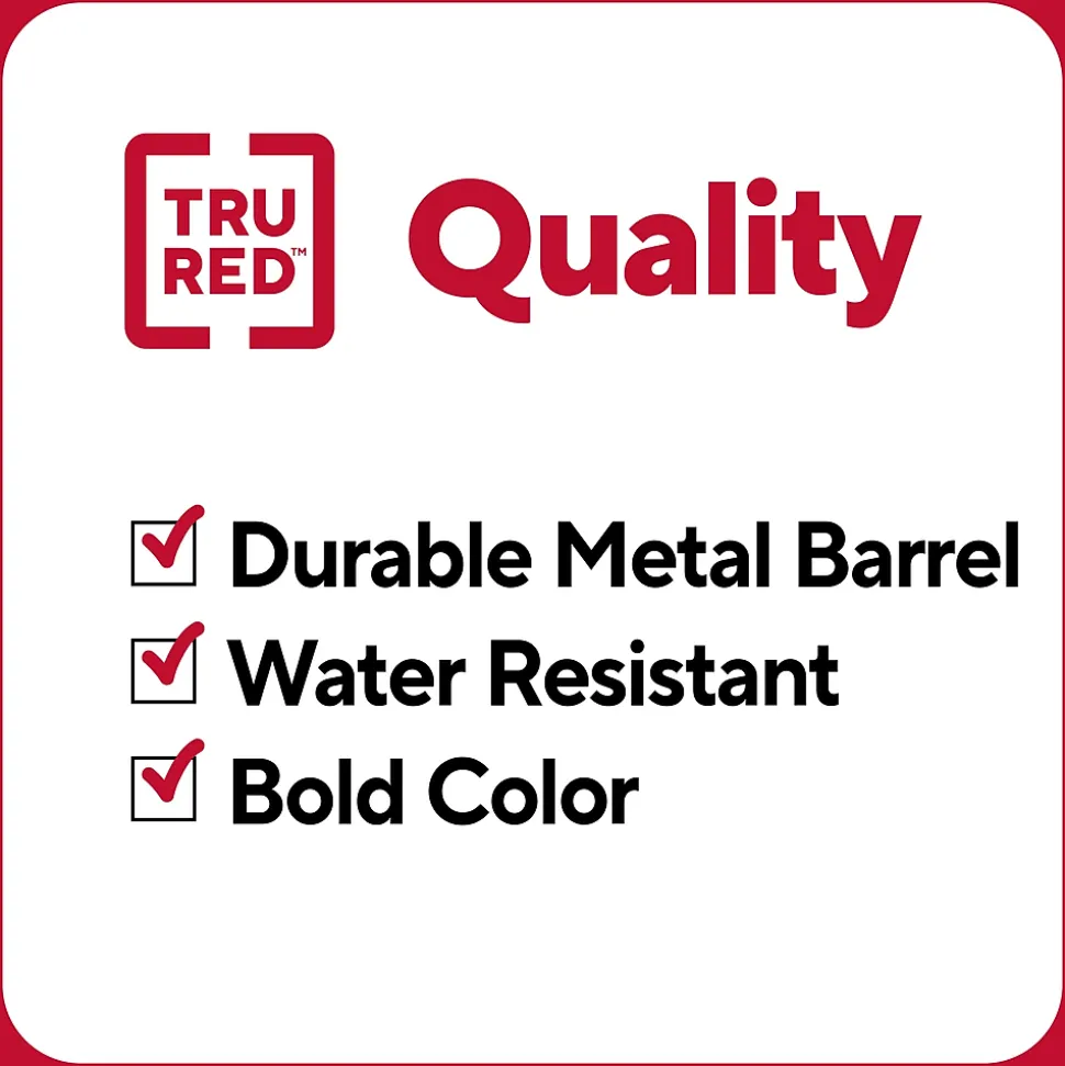 TRU RED™ XL Tank Permanent Marker, Chisel Tip, Black (TR56933)