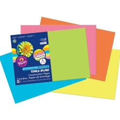 Tru-Ray 12" x 18" Construction Paper, Assorted Hot Colors, 50 Sheets/Pack, 3 Packs (PAC6597-3)