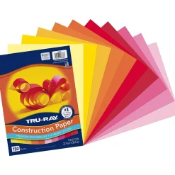 Tru-Ray 9" x 12" Construction Paper, Warm Assorted, 150 Sheets/Pack (P6686)