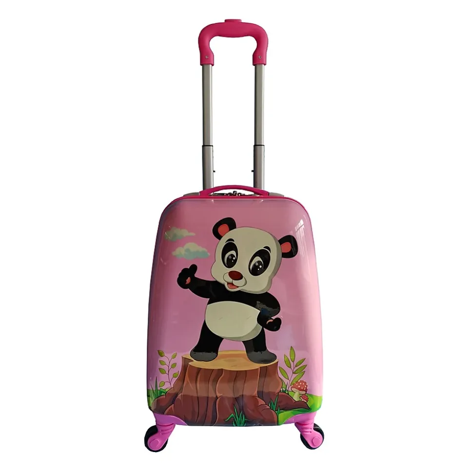 TUCCI 11" Hardside Carry-On Suitcase, 3-Wheeled Spinner, TSA Checkpoint Friendly, Pink (T0501-PeppyPand)