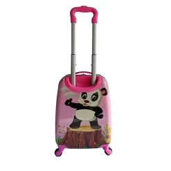 TUCCI 11" Hardside Carry-On Suitcase, 3-Wheeled Spinner, TSA Checkpoint Friendly, Pink (T0501-PeppyPand)