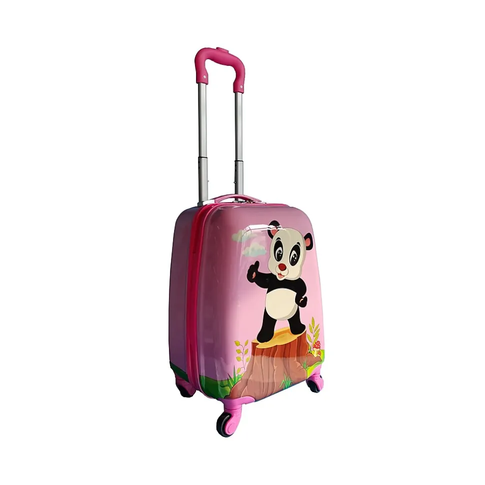 TUCCI 11" Hardside Carry-On Suitcase, 3-Wheeled Spinner, TSA Checkpoint Friendly, Pink (T0501-PeppyPand)