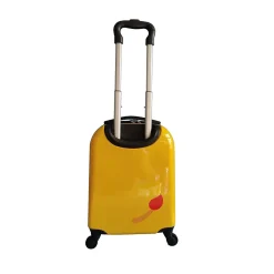 TUCCI 11" Hardside Carry-On Suitcase, 4-Wheeled Spinner, TSA Checkpoint Friendly, Yellow (T0396-LionBuddy)