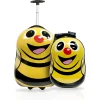 TUCCI Busybee 2-Piece Hardside Spinner Carry-On Luggage Set, TSA Checkpoint Friendly (T0380-busybee)