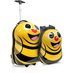 TUCCI Busybee 2-Piece Hardside Spinner Carry-On Luggage Set, TSA Checkpoint Friendly (T0380-busybee)