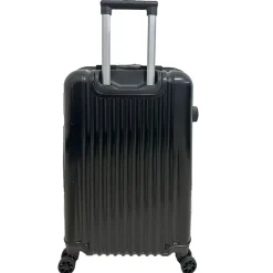 TUCCI FORTE Banda 3-Piece Hardside Spinner Carry-On Luggage Set, TSA Checkpoint Friendly (F0001-03PC-BLK)