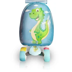 TUCCI Hardside Carry-On Suitcase, 3-Wheeled Spinner, TSA Checkpoint Friendly (T0529-HAPPYDINO)