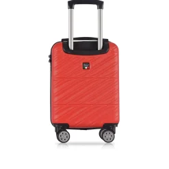 TUCCI Hardside Carry-On Suitcase, 4-Wheeled Spinner, TSA Checkpoint Friendly (T0476-17in-RED)
