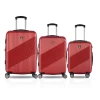 TUCCI Hardside Spinner Carry-On Luggage Set, TSA Checkpoint Friendly, Burgundy (T0269-03PC-BGDY)