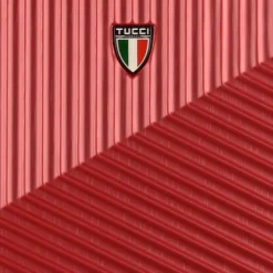 TUCCI Hardside Spinner Carry-On Luggage Set, TSA Checkpoint Friendly, Burgundy (T0269-03PC-BGDY)