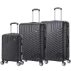 TUCCI Hardside Spinner Carry-On Luggage Set, TSA Checkpoint Friendly (S0567-03PC-BLK)