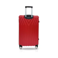 TUCCI Italy BORDO 22.8" Hardside Carry-On Suitcase, 8-Wheeled Spinner, Dark Red (T0323-20in-DRED)