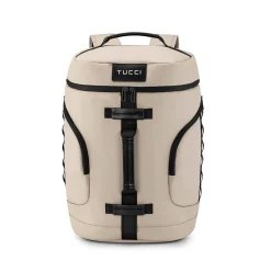 Tucci Laptop Backpack, Medium, Beige (T0641)