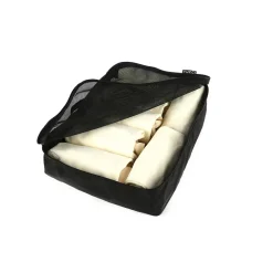 TUCCI 3-Piece Fabric Packing Cube Set, Water Resistant, Gray (T0553-GRY)