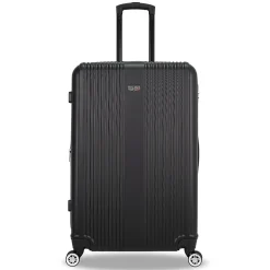 TUCCI 2-Piece Hardside Spinner Luggage Set, TSA Checkpoint Friendly, Black (S0536-02PC-BLK)