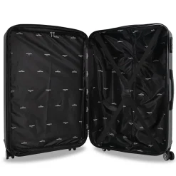 TUCCI 2-Piece Hardside Spinner Luggage Set, TSA Checkpoint Friendly, Black (S0536-02PC-BLK)