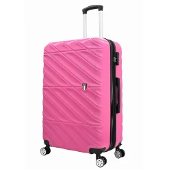 TUCCI 4-Piece Hardside Spinner Carry-On Luggage Set, TSA Checkpoint Friendly, Fushcia (T0533-04PC-FUSH)