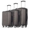 TUCCI 3-Piece Hardside Spinner Carry-On Luggage Set, TSA Checkpoint Friendly (T0280-03PC-CHL)