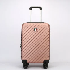 TUCCI 2-Piece Hardside Spinner Carry-On Luggage Set, TSA Checkpoint Friendly, Rose Gold (T0293-02PC-RGD)
