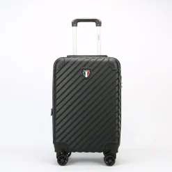 TUCCI 2-Piece Hardside Spinner Carry-On Luggage Set, TSA Checkpoint Friendly (T0293-02PC-BLK)
