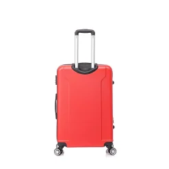 TUCCI 4-Piece Hardside Spinner Carry-On Luggage Set, TSA Checkpoint Friendly (S0536-04-RED)