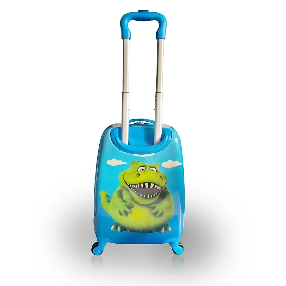 TUCCI RexDino Hardside Carry-On Suitcase, 4-Wheeled Spinner, TSA Checkpoint Friendly, Blue (T0496-RexDino)
