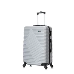 TUCCI VOYAGE Vertice Hardside Spinner Luggage Set, TSA Checkpoint Friendly, Silver (V0001-02PC-SLV)