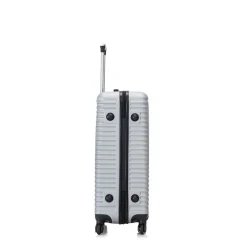 TUCCI VOYAGE Vertice Hardside Spinner Luggage Set, TSA Checkpoint Friendly, Silver (V0001-02PC-SLV)