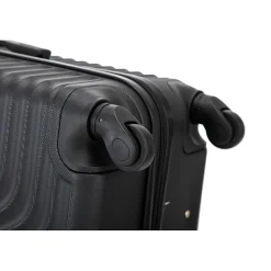 TUCCI VOYAGE Vertice 2-Piece Hardside Spinner Luggage Set, TSA Checkpoint Friendly, Black (V0001-02PC-BLK)