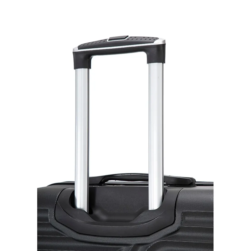 TUCCI VOYAGE Vertice 2-Piece Hardside Spinner Luggage Set, TSA Checkpoint Friendly, Black (V0001-02PC-BLK)