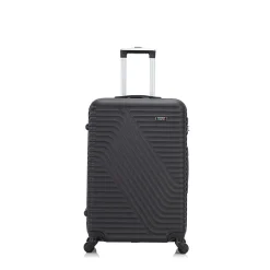 TUCCI VOYAGE Vertice 2-Piece Hardside Spinner Luggage Set, TSA Checkpoint Friendly, Black (V0001-02PC-BLK)