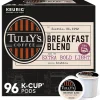Tully's Breakfast Blend Extra Bold Coffee, Keurig K-Cup Pod, Light Roast, 96/Carton (192719CT)
