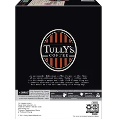 Tully's Breakfast Blend Extra Bold Coffee, Keurig K-Cup Pod, Light Roast, 96/Carton (192719CT)