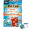 Twinings Brew Over Ice Peach Iced Black Tea, Keurig® K-Cup® Pods, 24/Box (F17280)