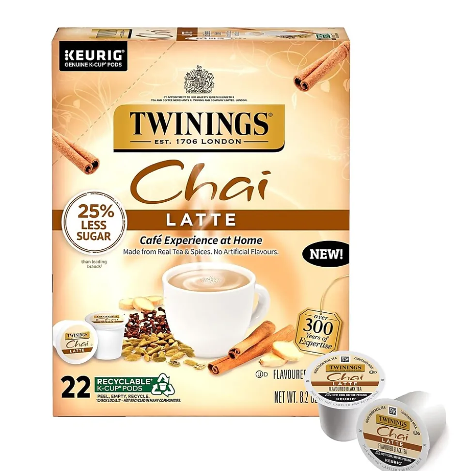 Twinings Chai Latte Black Tea, Keurig® K-Cup® Pods, 22/Box (TNA78919)