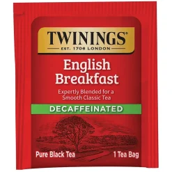 Twinings Classic Decaffeinated English Breakfast Tea, 25/Box (TNA51727)