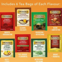 Twinings Classics Collection Assorted Tea Bags, 48/Box (F15499)