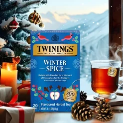 Twinings Decaf Winter Spice Herbal Tea Bags, 20/Box (F07058)