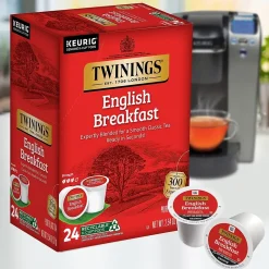 Twinings English Breakfast Black Tea, Keurig® K-Cup® Pods, 24/Box (TNA85780)