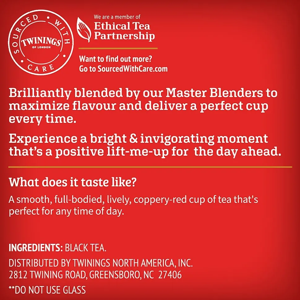 Twinings English Breakfast Black Tea, Keurig® K-Cup® Pods, 24/Box (TNA85780)