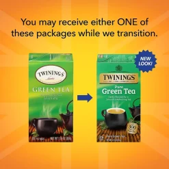 Twinings Green Tea Bags, 25/Box (TNA51732)