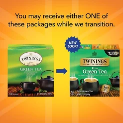 Twinings Green Tea Bags, 50/Box (F05789)