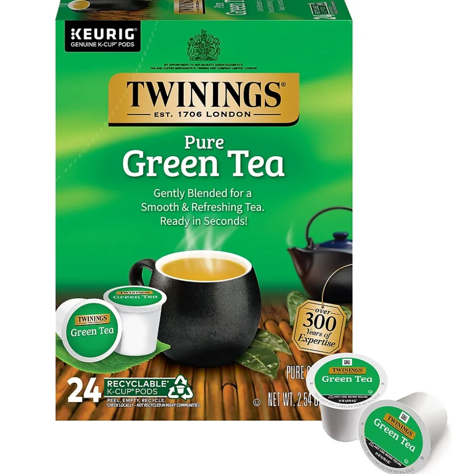 Twinings Green Tea, Keurig® K-Cup® Pods, 24/Box (TNA85788)