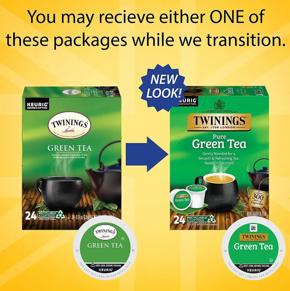 Twinings Green Tea, Keurig® K-Cup® Pods, 24/Box (TNA85788)