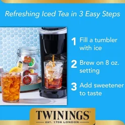 Twinings Iced Unsweetened Black Tea, Keurig® K-Cup® Pods, 24/Box (F16926)