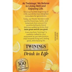 Twinings Probiotics Lemon and Ginger Herbal Tea Bags, 18/Box (F16483)