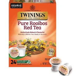 Twinings Pure Rooibos Red Herbal Tea, Keurig® K-Cup® Pods, 24/Box (TNA85791)
