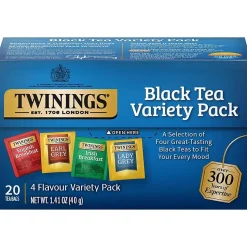 Twinings Variety Pack Black Tea Bags, 20/Box (F05320)