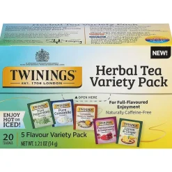 Twinings Variety Pack Herbal Tea Bags, 20/Box (F08666)